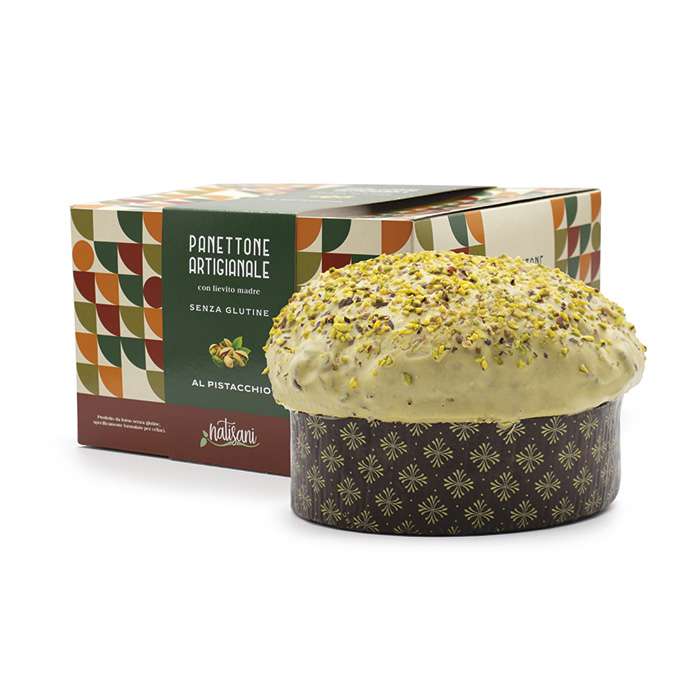Panettone al pistacchio senza glutine natisani